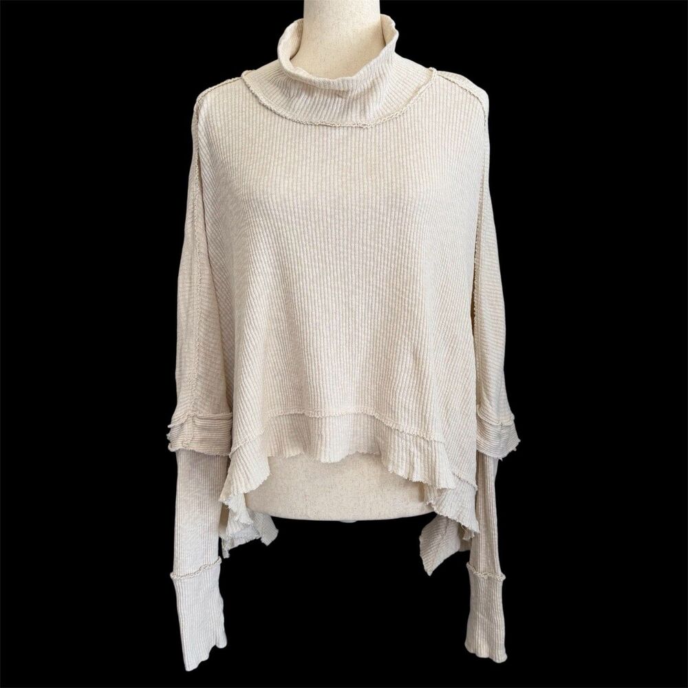 We The Free Moon Daisy Pullover S Slouchy Oversized Heritage Lived-In Distressed
